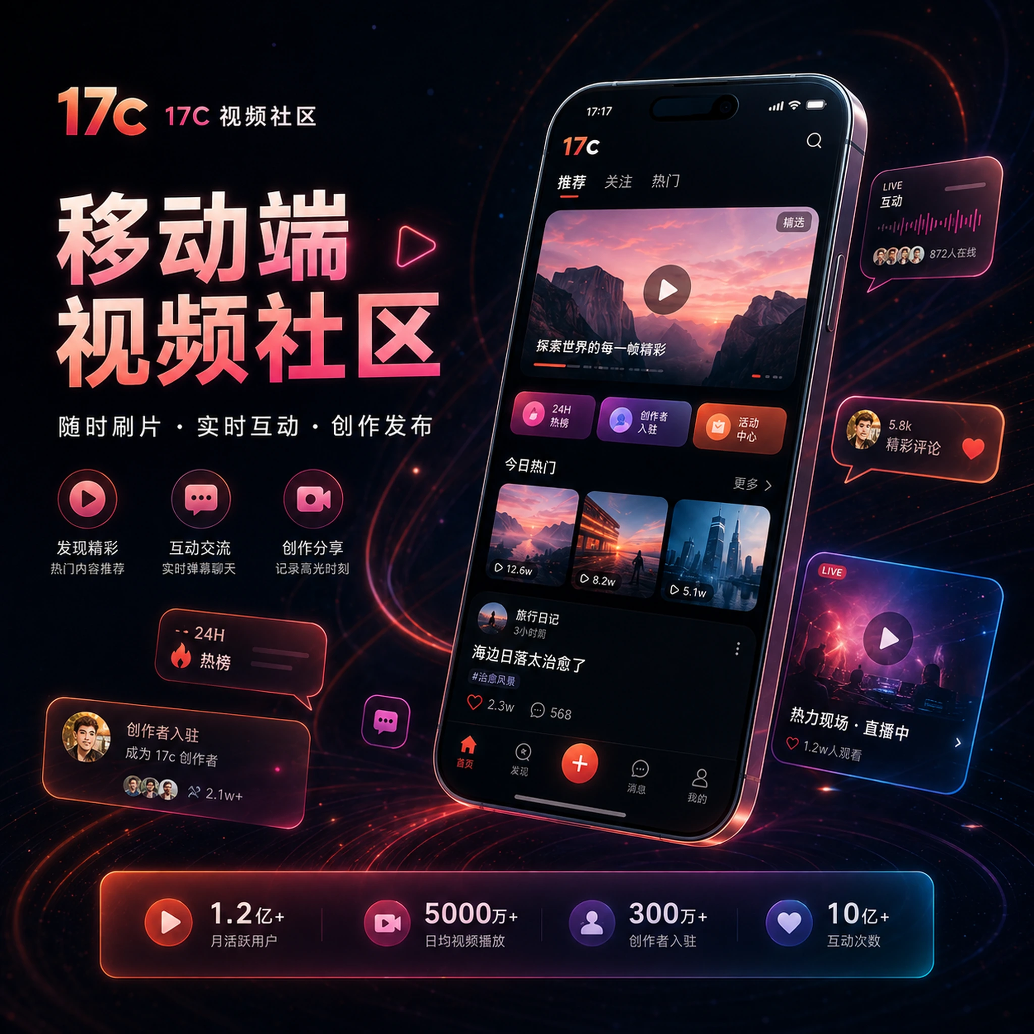 17c APP内容与创作学习界面